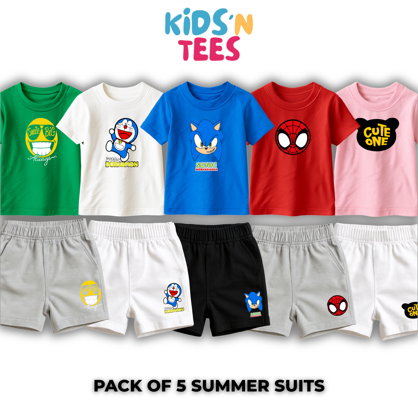 Pack of 5 Summer Suits for Kids