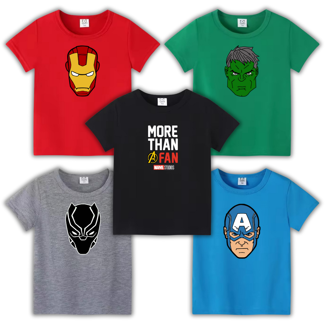 Pack of 5 Printed T-shirts for Kids