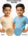 Pack of 2 Waffle Knit T-Shirts for Kids