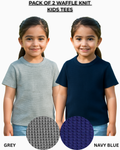 Pack of 2 Waffle Knit T-Shirts for Kids