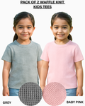 Pack of 2 Waffle Knit T-Shirts for Kids