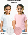 Pack of 2 Waffle Knit T-Shirts for Kids