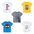 Pack of 5 Printed T-shirts - Premium Printed T-shirts for Teen Boys & Girls - 100% Cotton, High-Quality DTF Prints - Kids N Tees