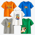 Pack of 5 Printed T-shirts for Kids