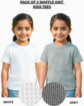 Pack of 2 Waffle Knit T-Shirts for Kids