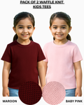 Pack of 2 Waffle Knit T-Shirts for Kids