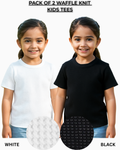 Pack of 2 Waffle Knit T-Shirts for Kids