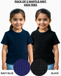 Pack of 2 Waffle Knit T-Shirts for Kids
