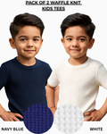 Pack of 2 Waffle Knit T-Shirts for Kids