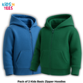 Pack of 2 Basic Zipper Hoodies for Kids