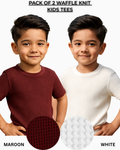 Pack of 2 Waffle Knit T-Shirts for Kids