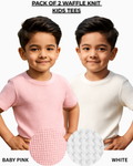 Pack of 2 Waffle Knit T-Shirts for Kids