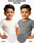 Pack of 2 Waffle Knit T-Shirts for Kids