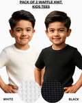Pack of 2 Waffle Knit T-Shirts for Kids