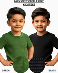 Pack of 2 Waffle Knit T-Shirts for Kids