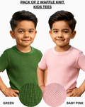 Pack of 2 Waffle Knit T-Shirts for Kids