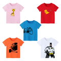 Pack of 5 Printed T-shirts - Premium Printed T-shirts for Teen Boys & Girls - 100% Cotton, High-Quality DTF Prints - Kids N Tees