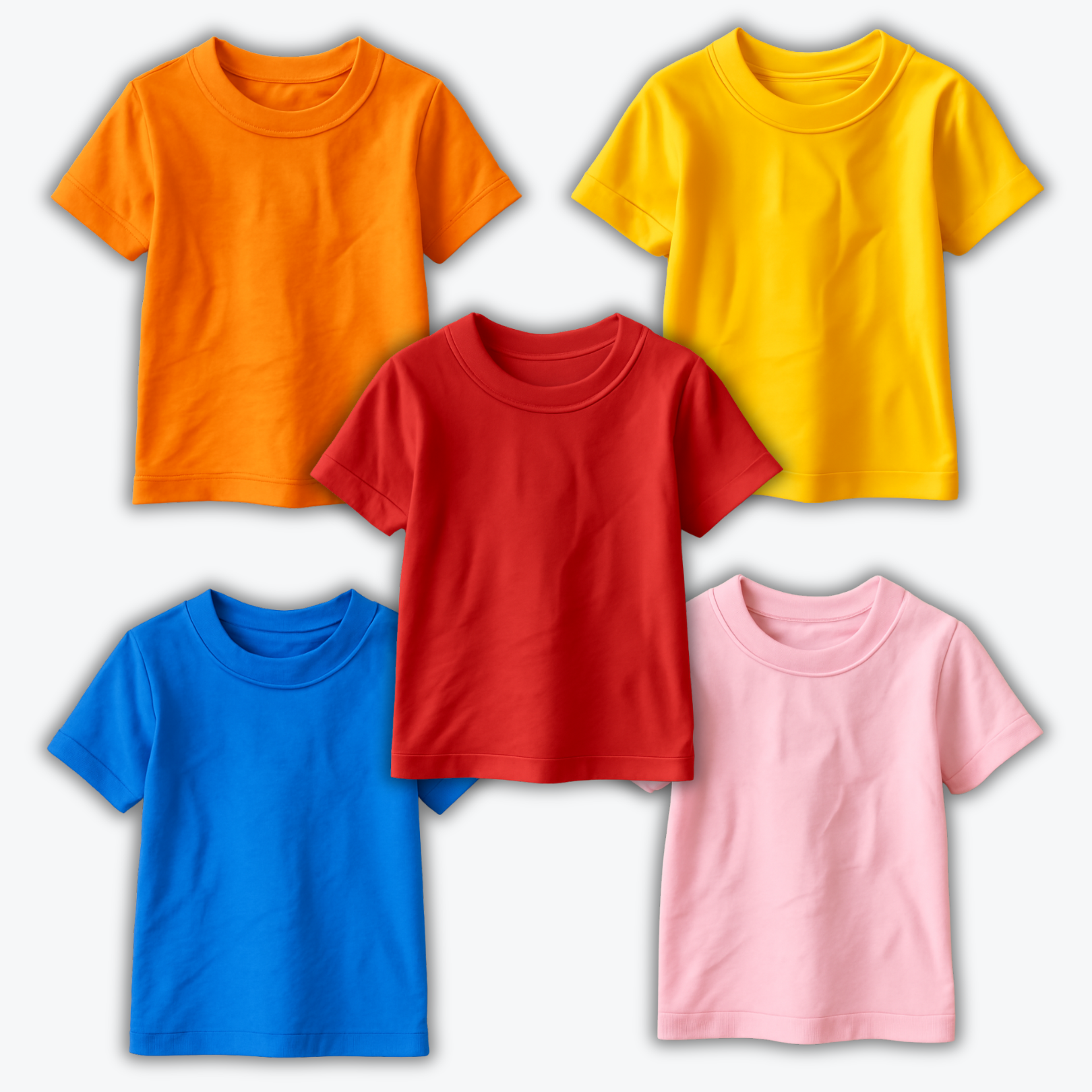 Pack of 5 Basic T-shirts for Kids