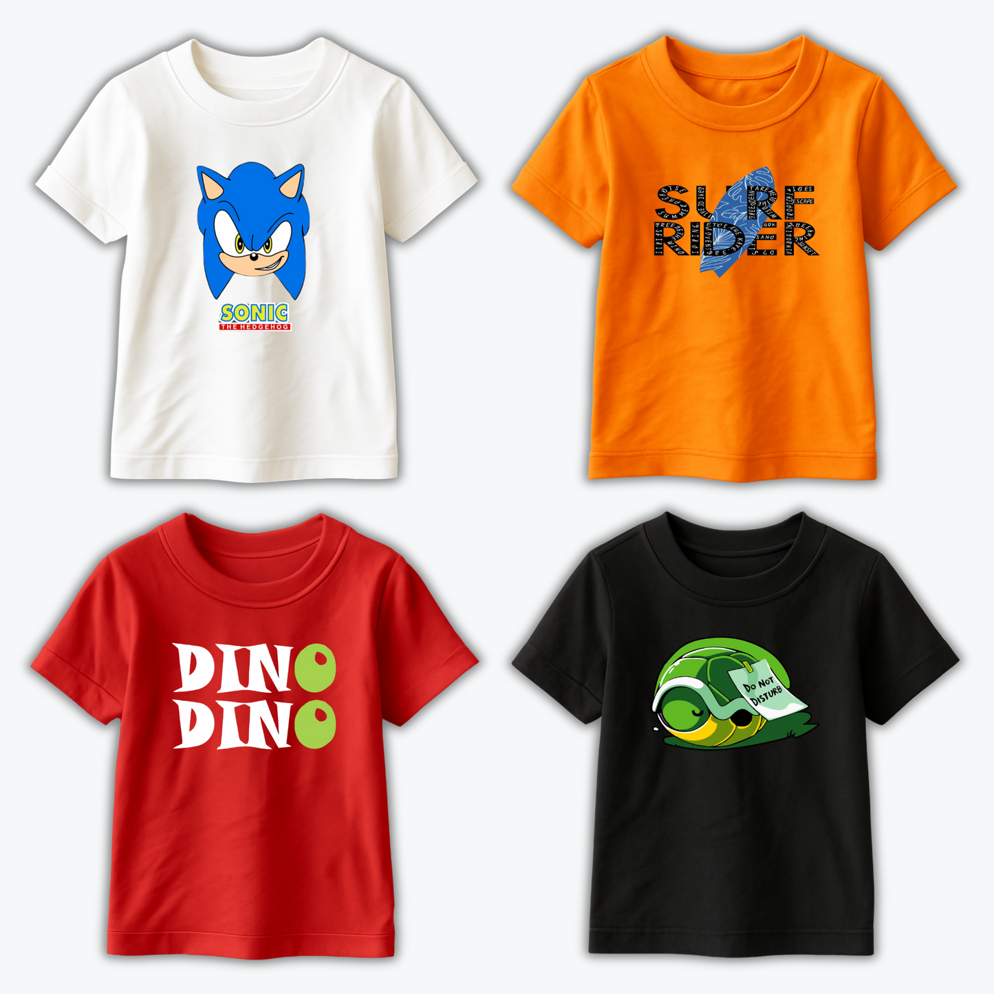 Pack of 4 Printed T-shirts for Kids