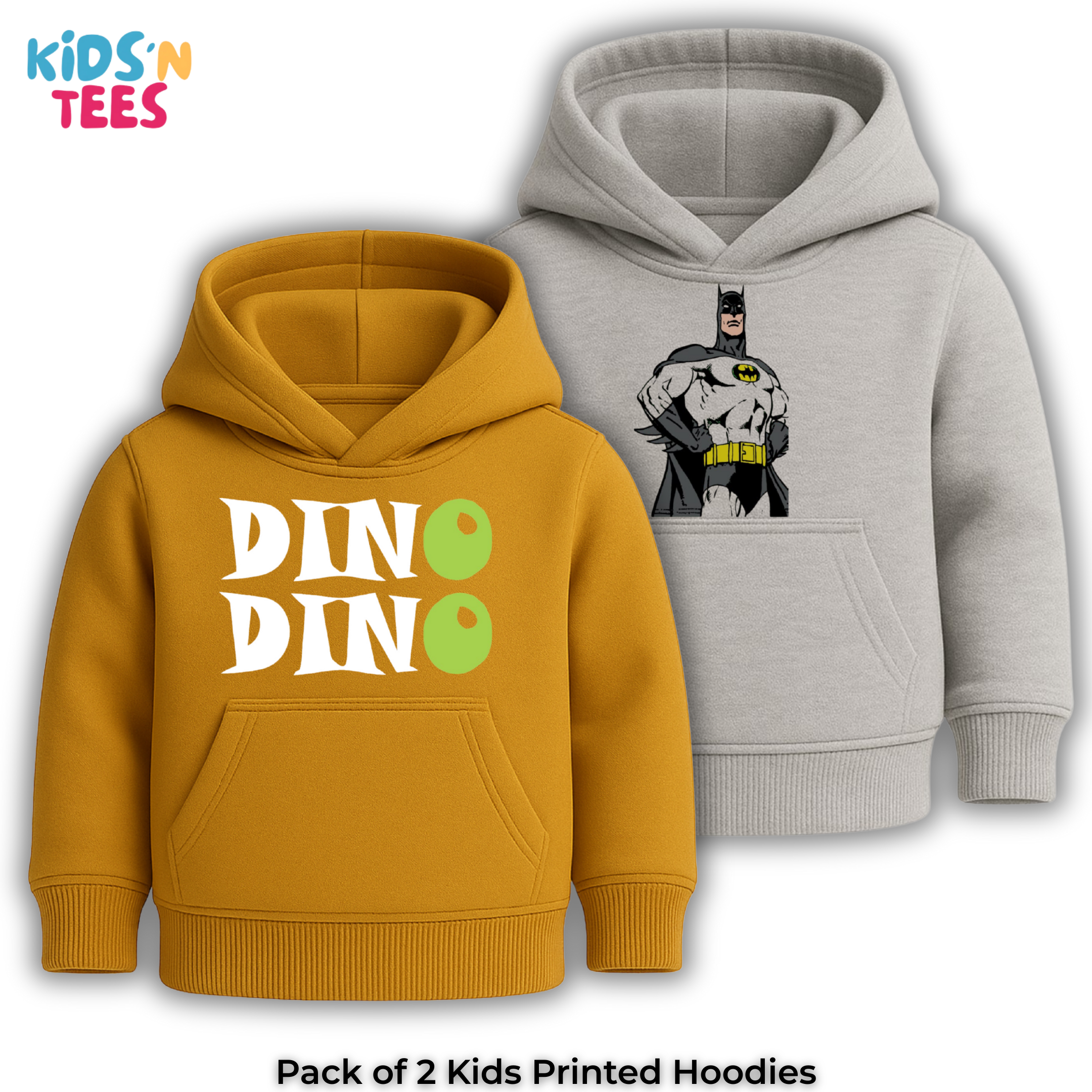 Pack of 2 Printed Hoodies for Kids