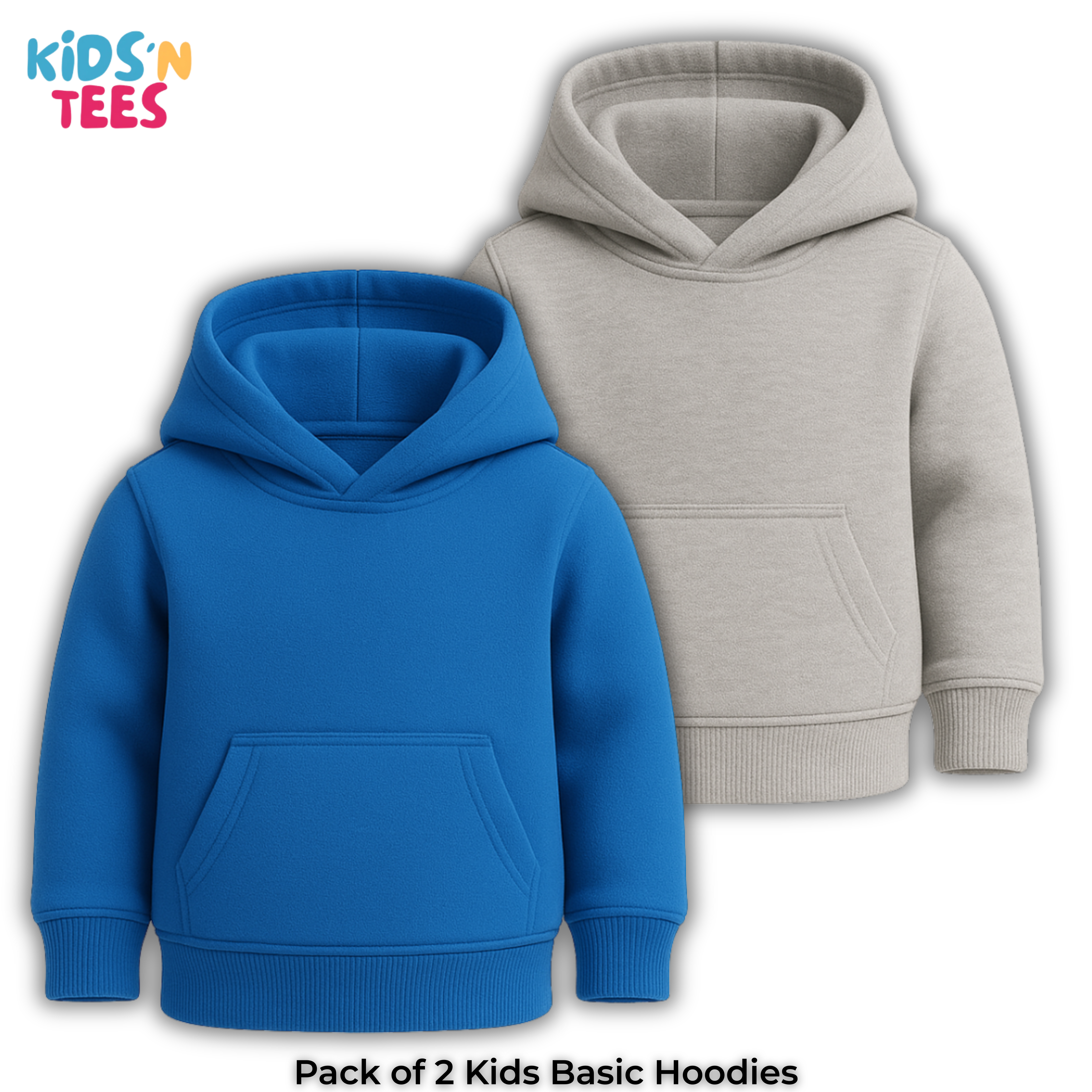 Pack of 2 Basic Hoodies for Kids